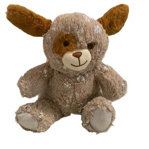 Walmart Sparkle Snowflake Pattern Puppy Dog Plush Soft Stuffed Animal Toy‎ 7.5”
